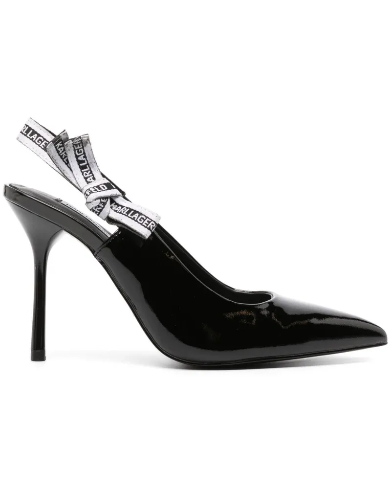 Karl Lagerfeld Slingback-Pumps 100mm - Schwarz Schwarz