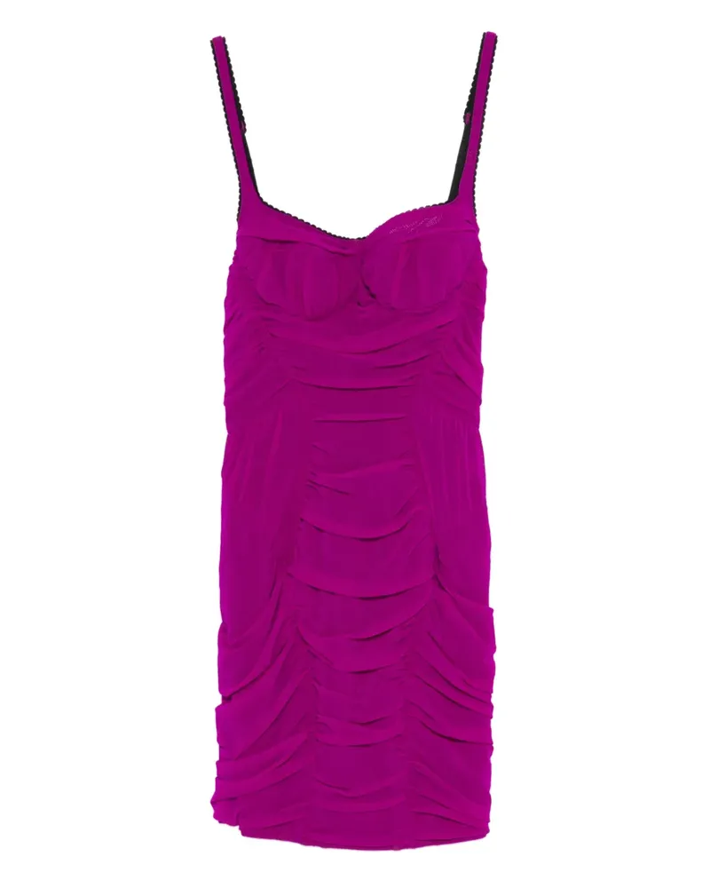 ATTICO ruched mini dress - Violett Violett