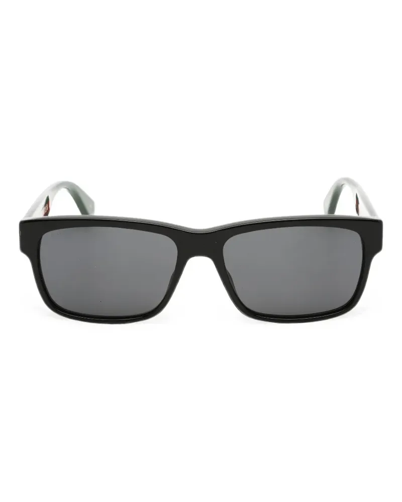 Gucci rectangle-frame sunglasses - Schwarz Schwarz
