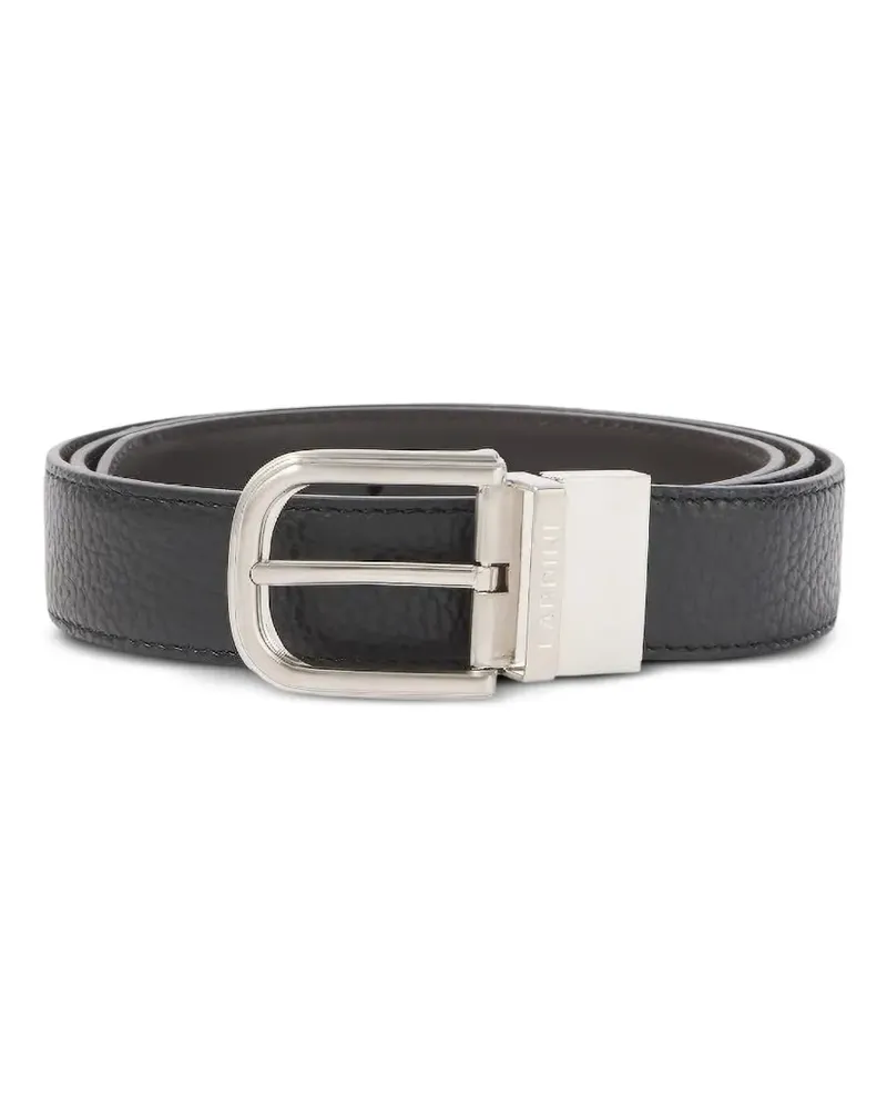 LARDINI Gürtel aus gekörntem Leder - Schwarz Schwarz