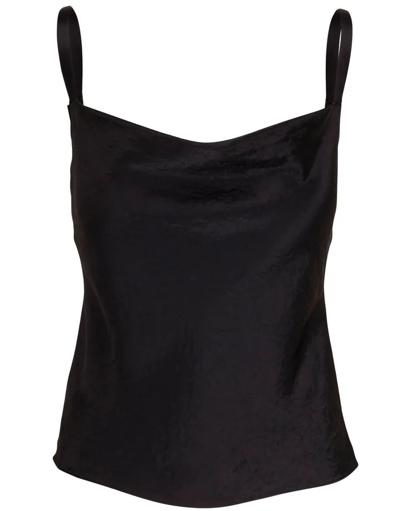 Vince Camisole-Top mit Wasserfallausschnitt - Schwarz Schwarz