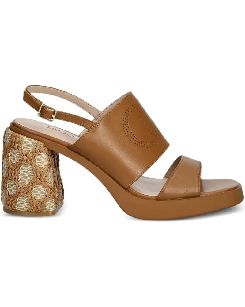 Liu Jo Sandalen mit perforiertem Logo 85mm - Braun Braun