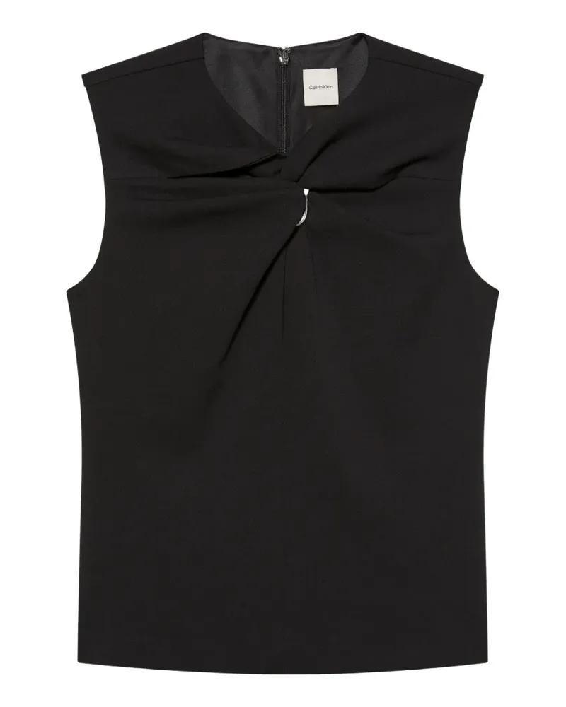 Calvin Klein crepe-texture top - Schwarz Schwarz