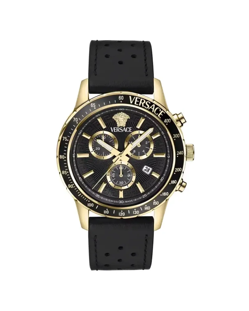 Versace Sport Chrono 44mm - Schwarz Schwarz