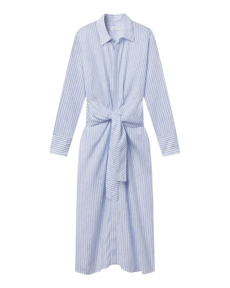 A.L.C. Mila Kleid mit Bindegürtel - Weiß Weiß