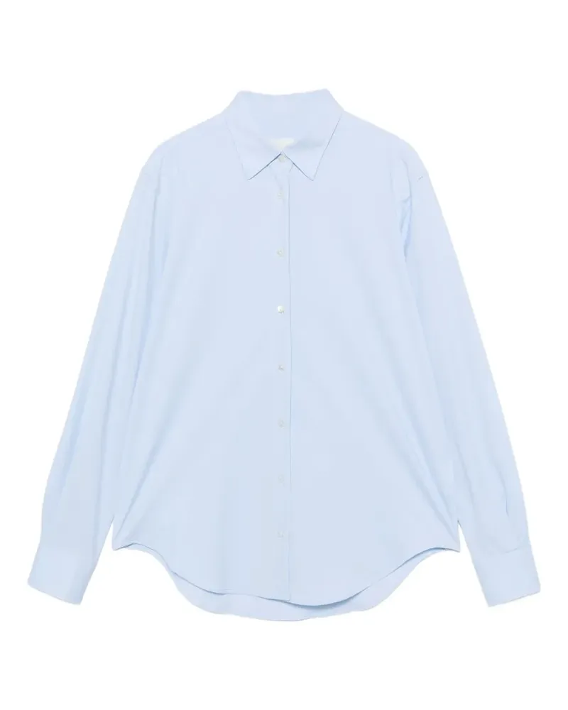 XACUS Marta button-down curved-hem shirt - Blau Blau