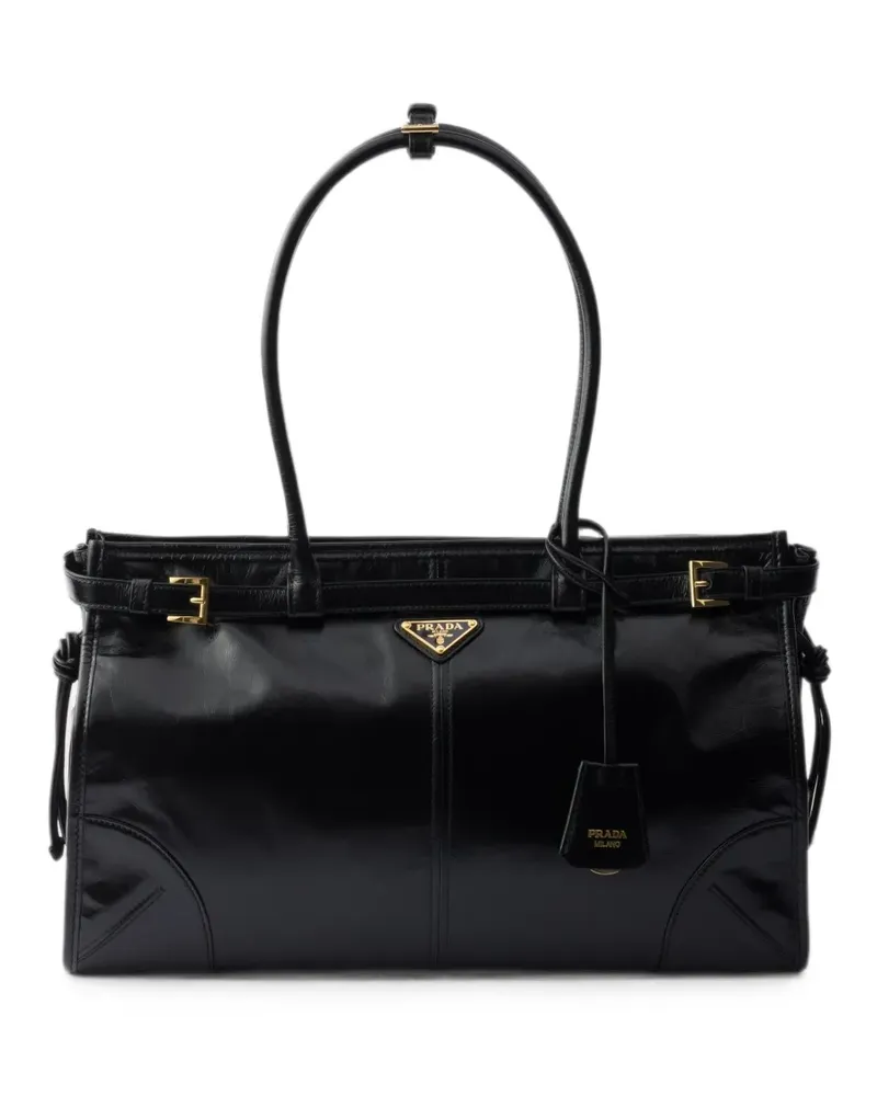 Prada Bonnie large leather handbag - Schwarz Schwarz