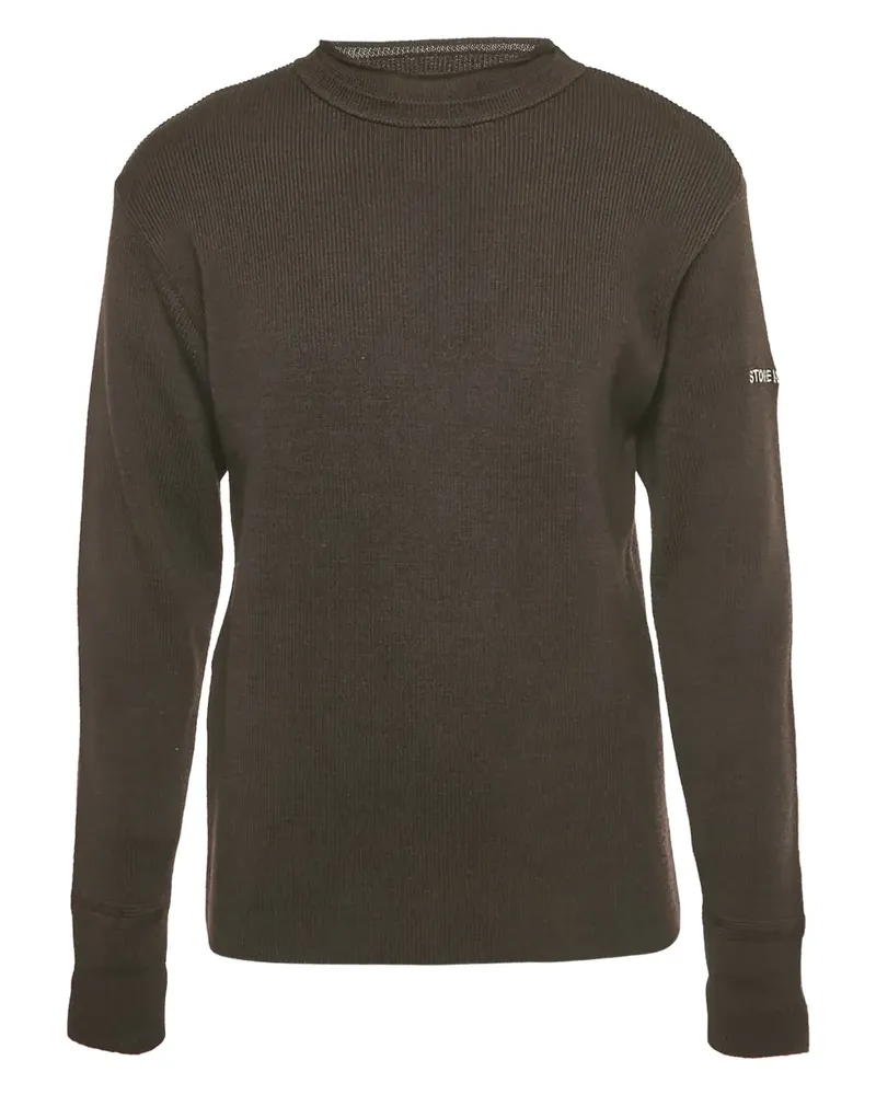 Stone Island Gerippter Strickpullover - Braun Braun