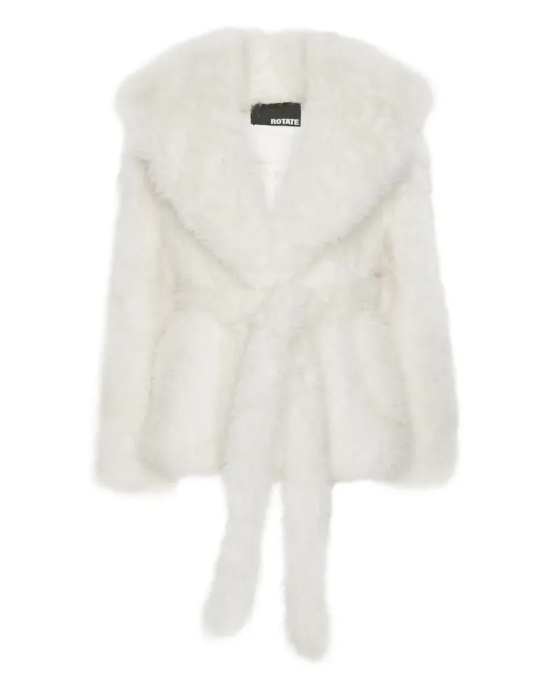 ROTATE Birger Christensen Jacke aus Faux Fur - Weiß Weiß