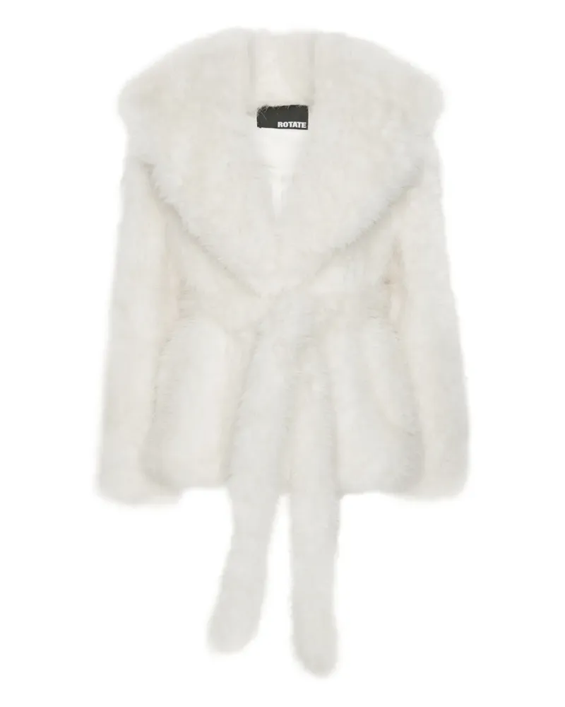 ROTATE Birger Christensen Jacke aus Faux Fur - Weiß Weiß