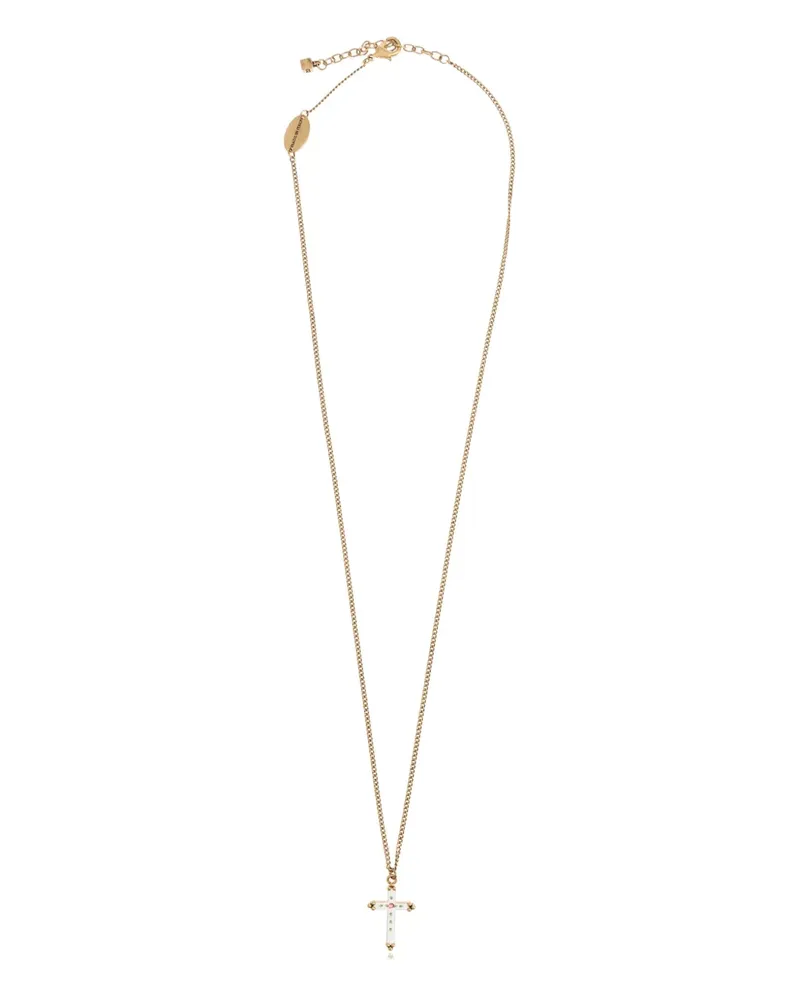 Dsquared2 Halskette mit emailliertem Kreuz - Gold Gold