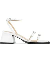 NODALETO Bulla Laetitia leather sandals White