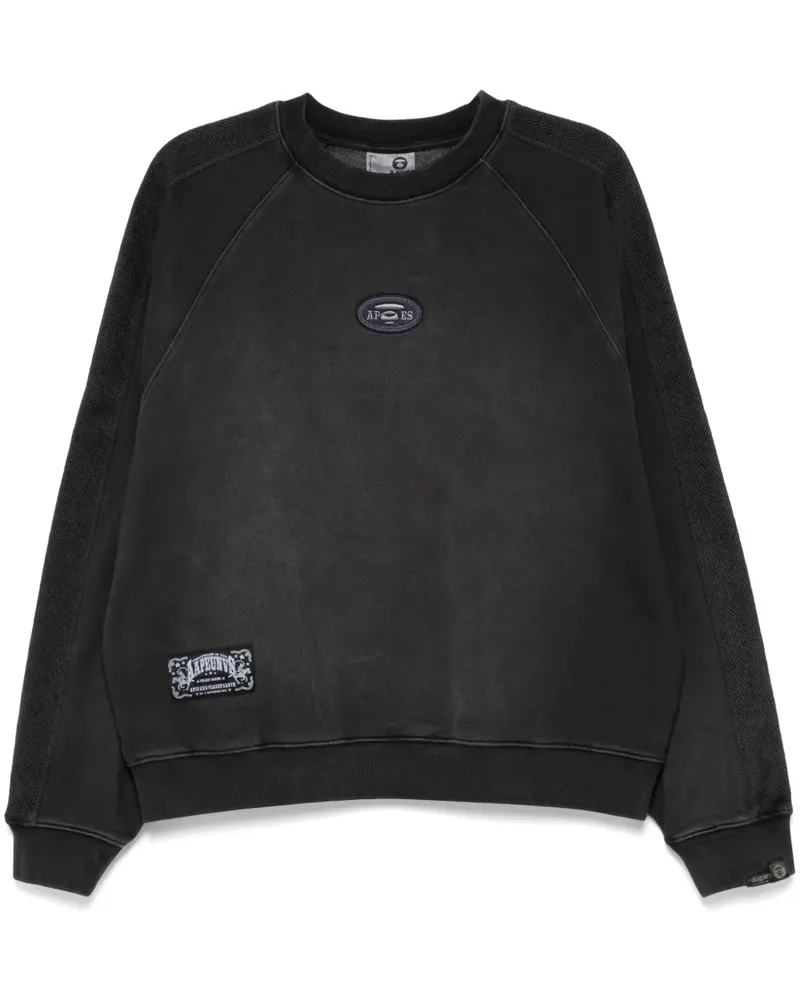 BAPE Sweatshirt mit Patches - Schwarz Schwarz