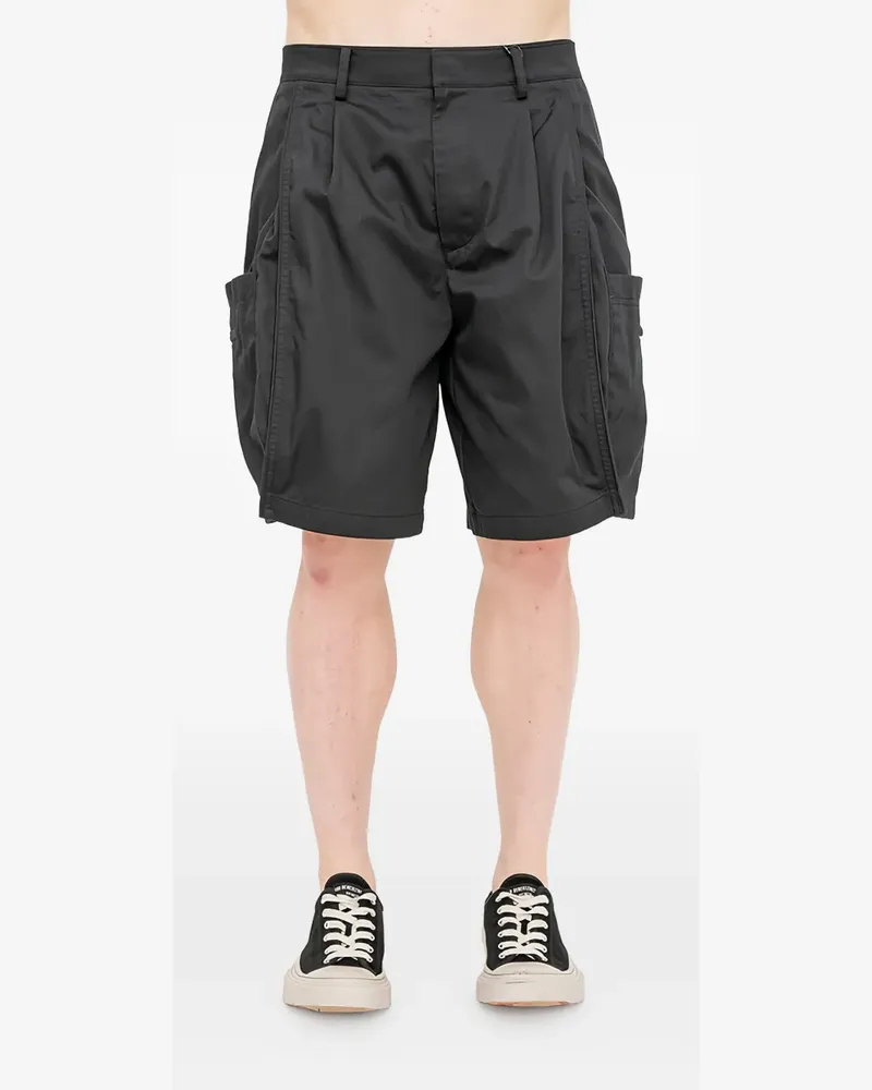 JUUN.J pleated cargo shorts - Schwarz Schwarz
