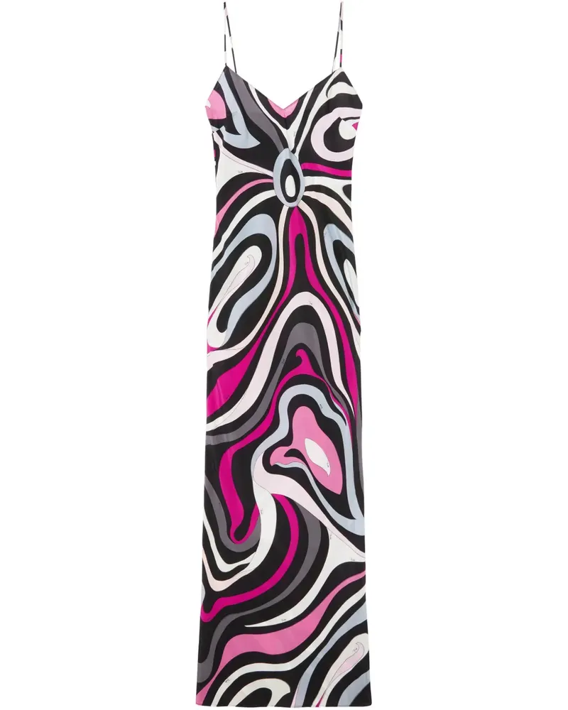 Emilio Pucci Kleid mit Marmo-Print - Schwarz Schwarz