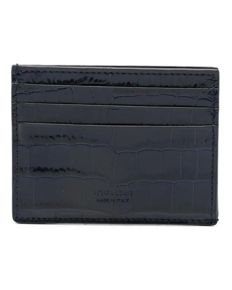 Tom Ford Kartenetui mit Prägung - Blau Blau