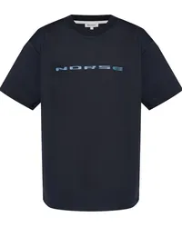 Norse Projects T-Shirt mit Logo-Print Blau