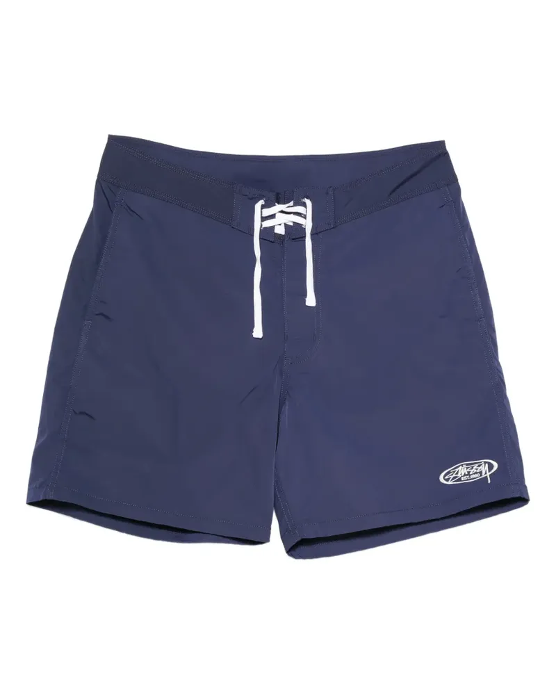 Stüssy Shorts mit Coastal Board-Stickerei - Blau Blau