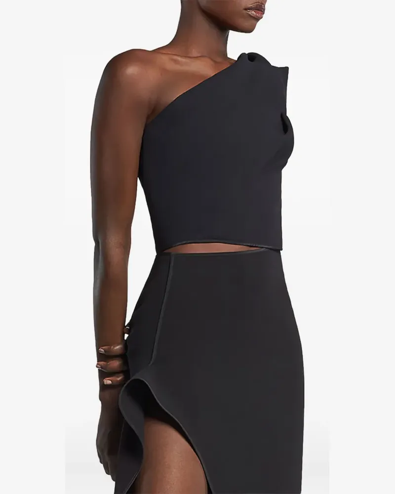 Maticevski one-shoulder long-sleeve top - Schwarz Schwarz
