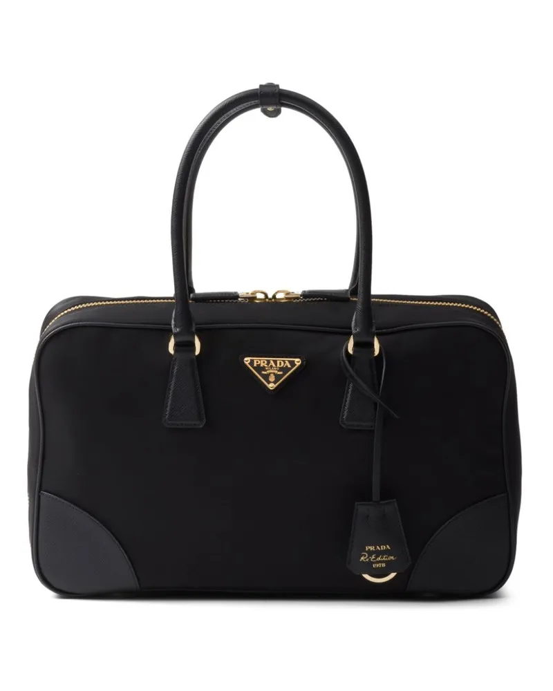 Prada Große Re-Edition 1978 Handtasche - Schwarz Schwarz