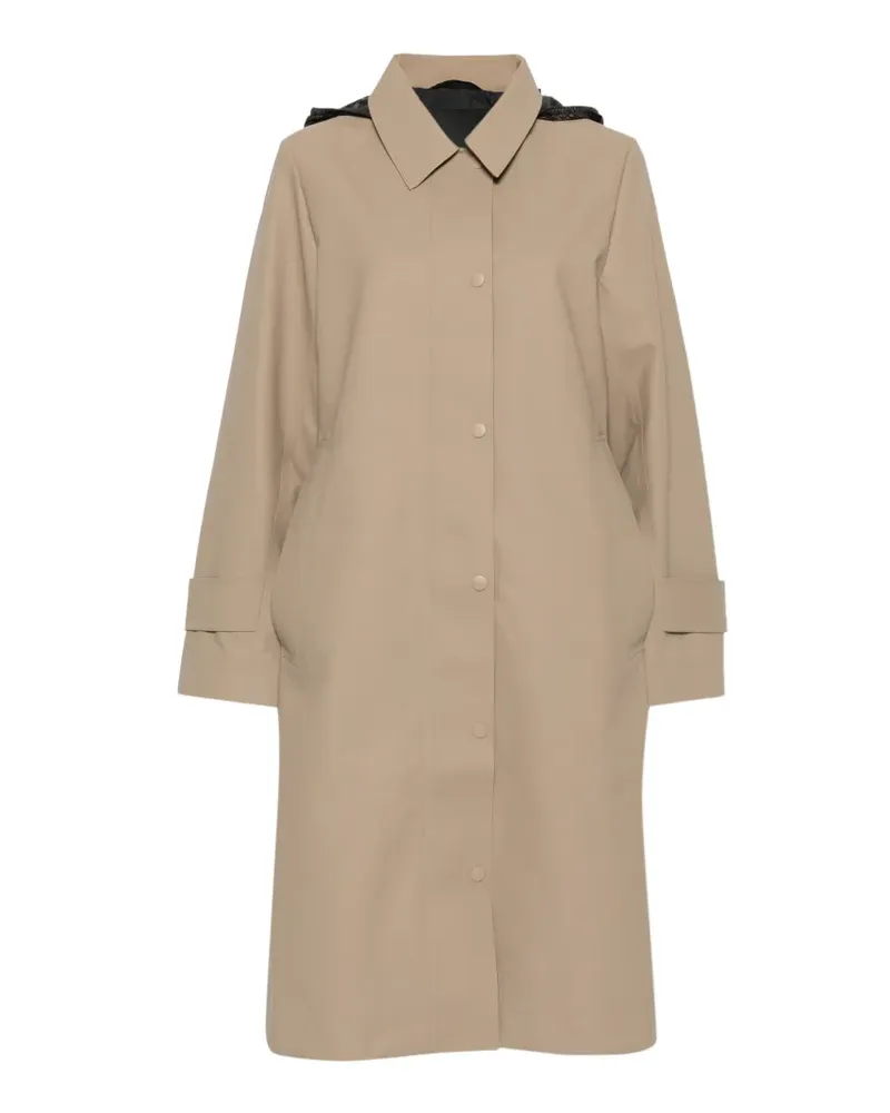 RAINS hooded belted coats - Nude Nude