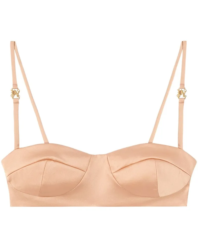 Palm Angels Balconette-BH mit Logo - Nude Nude