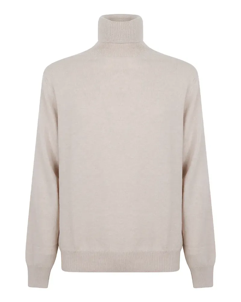Cruciani roll-neck ribbed-trim sweater - Nude Nude