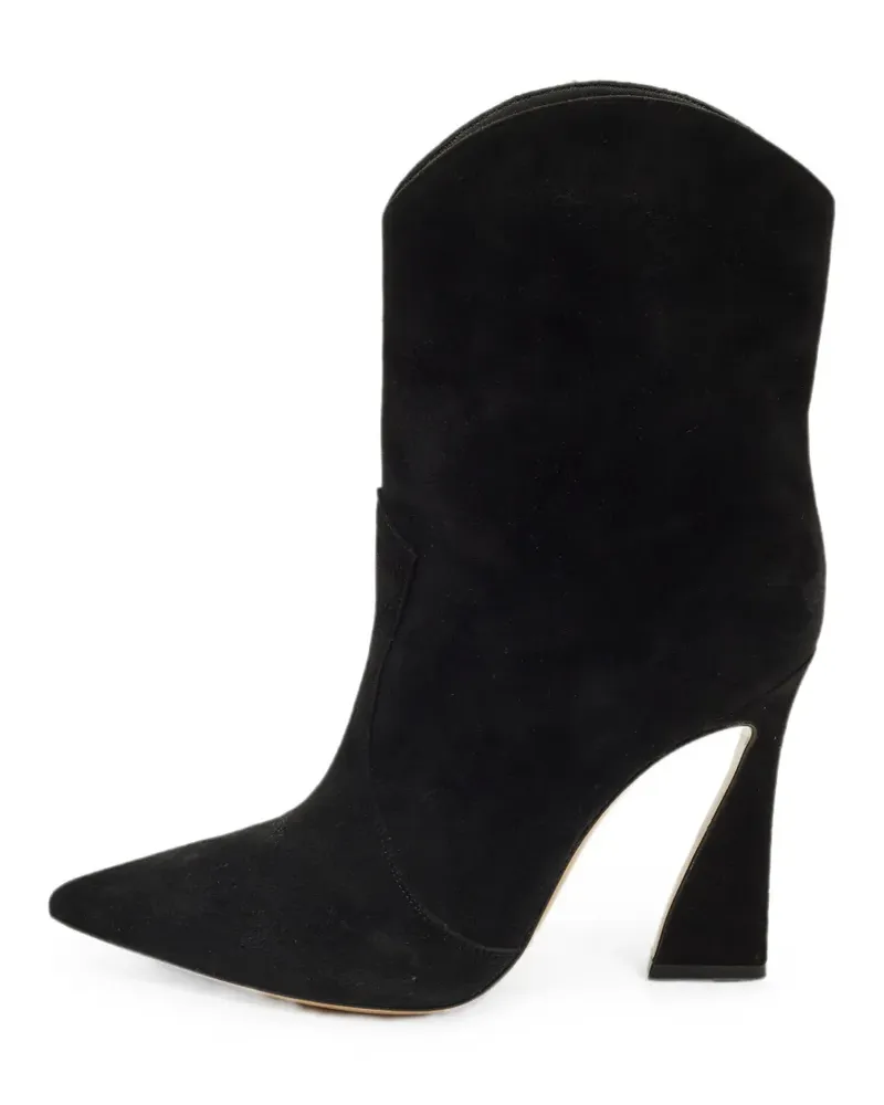 Gianvito Rossi pointed-toe suede ankle boots - Schwarz Schwarz
