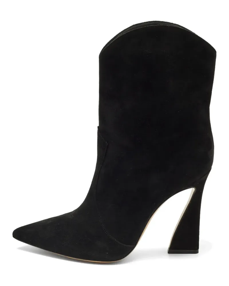 Gianvito Rossi Wildlederstiefel mit spitzer Kappe - Schwarz Schwarz