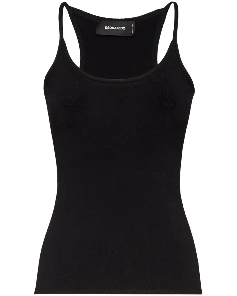 Dsquared2 Tanktop mit U-Ausschnitt - Schwarz Schwarz