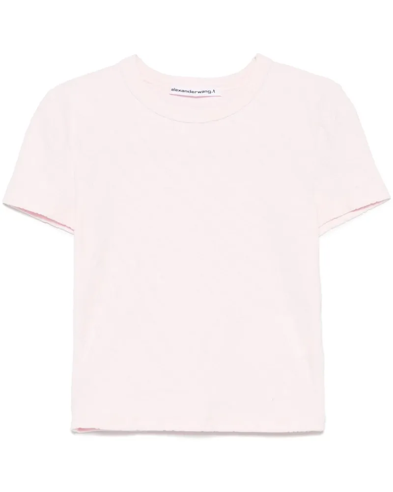 Alexander Wang T-Shirt mit Jacquard-Logo - Rosa Rosa
