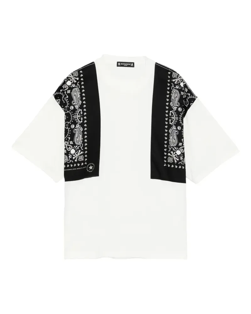 Mastermind Japan T-Shirt mit Bandana-Print - Weiß Weiß