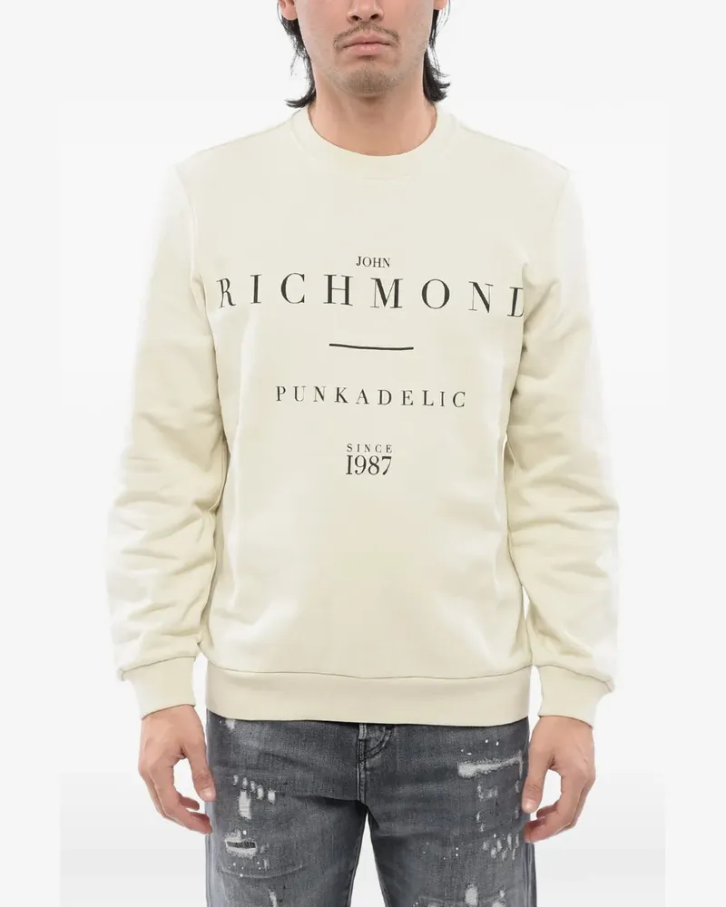John Richmond logo-print sweatshirt - Nude Nude