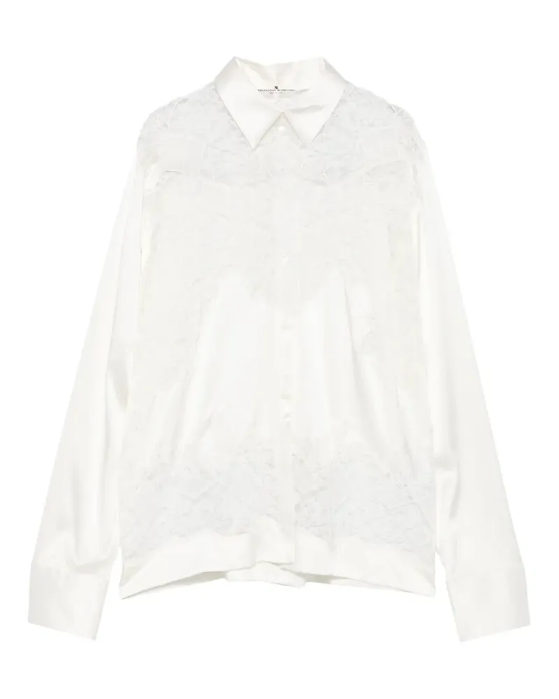 Ermanno Scervino Bluse mit Spitzeneinsätzen - Weiß Weiß