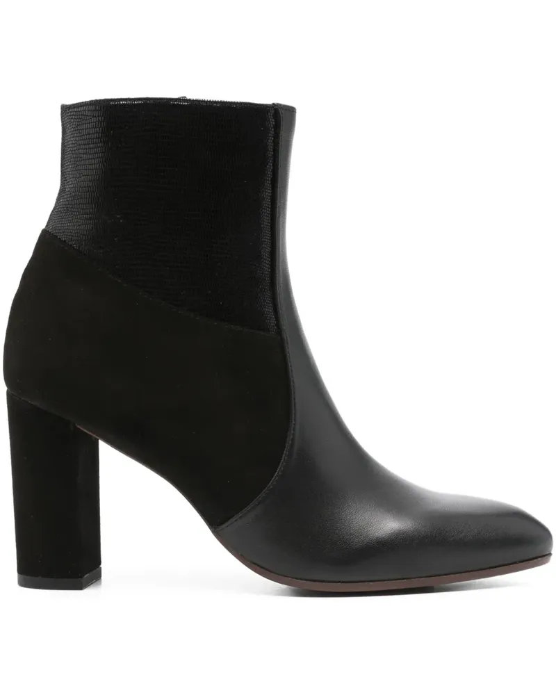 Chie Mihara Wildlederstiefel mit Blockabsatz 85mm - Schwarz Schwarz