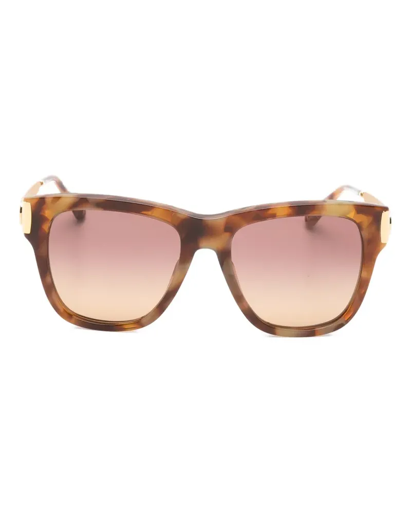 Chloé Sonnenbrille mit eckigem Gestell - Braun Braun