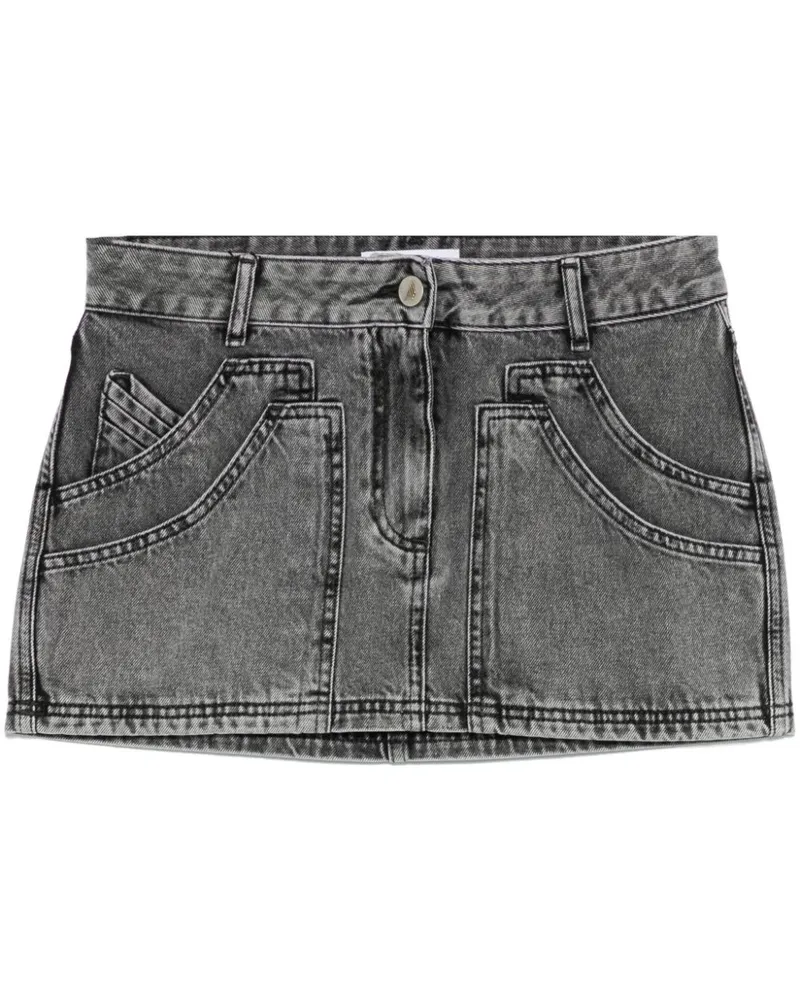 ATTICO Klassischer Jeans-Minirock - Schwarz Schwarz