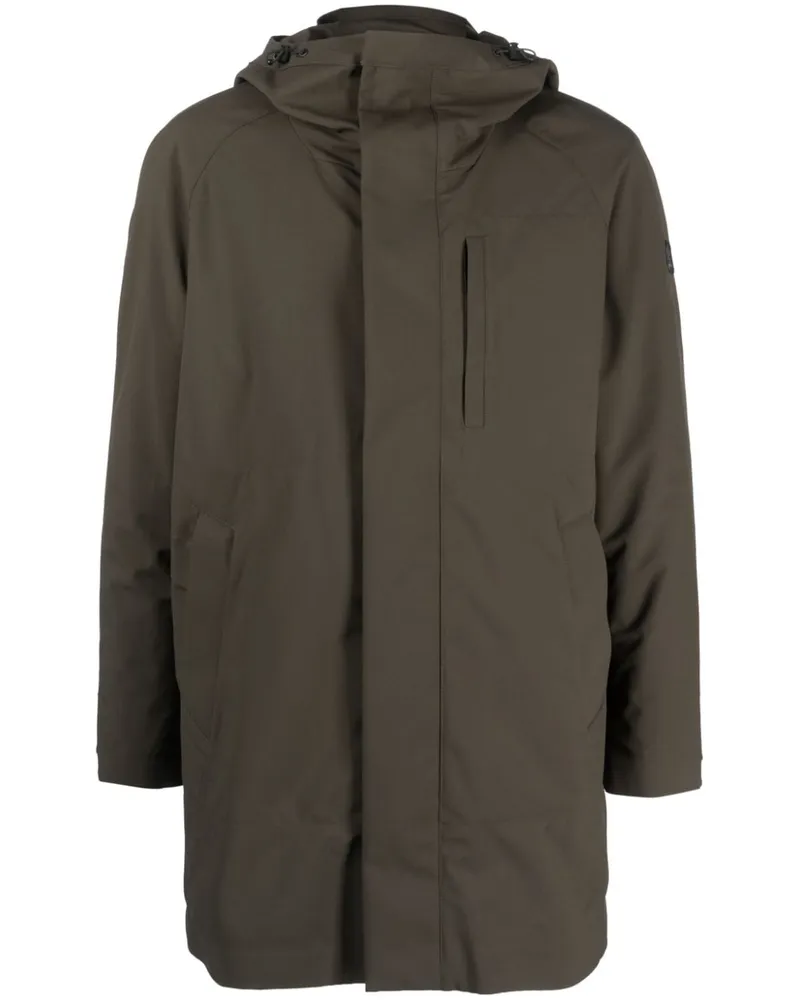 Paul & Shark Langer Parka mit Kapuze - Grün Grün