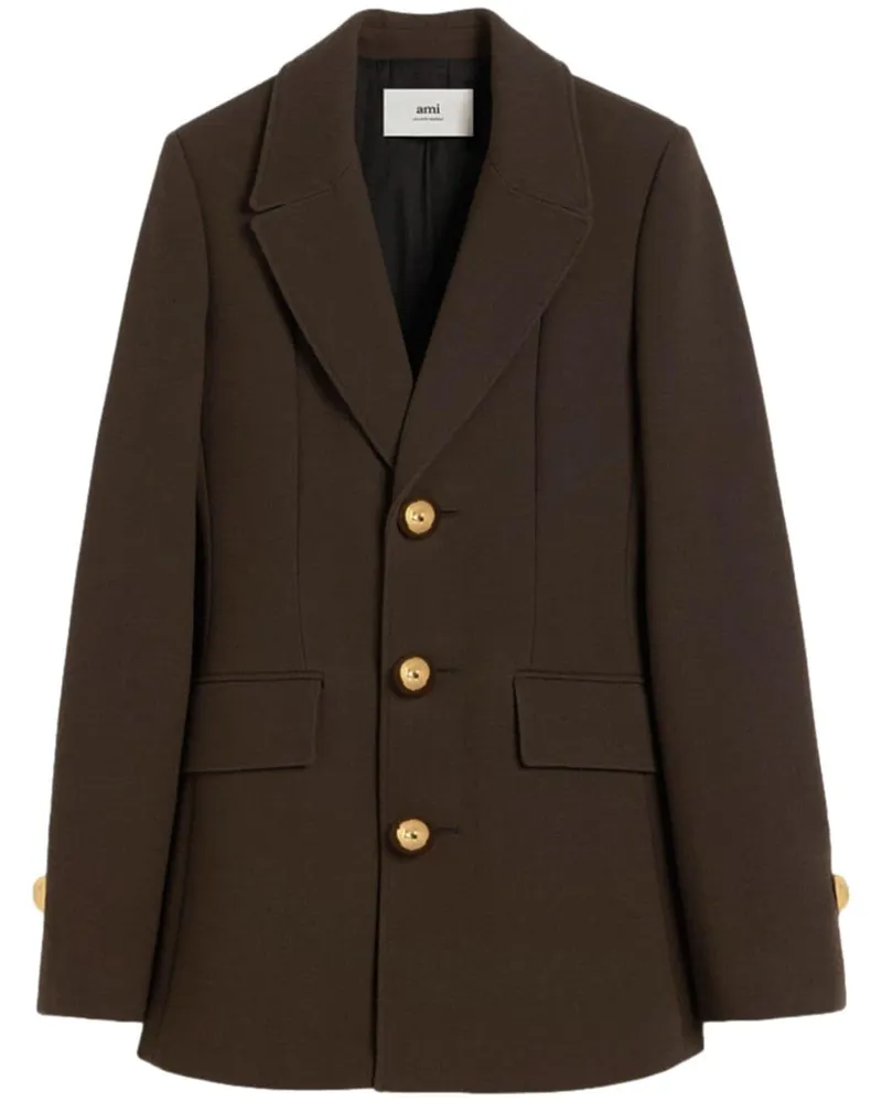 AMI Paris Jacke mit Knopfverschluss - Braun Braun