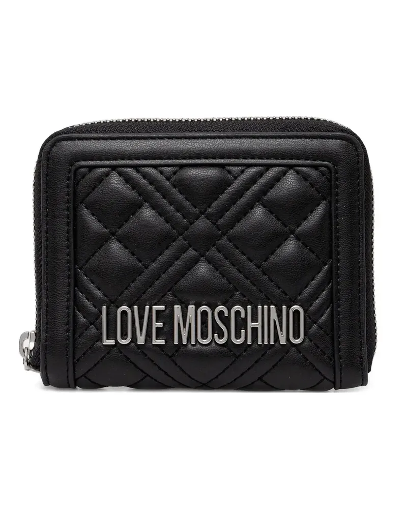 Moschino Gestepptes Portemonnaie - Schwarz Schwarz