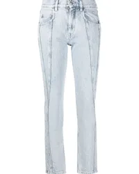 Isabel Marant Halbhohe Straight-Leg-Jeans Blau