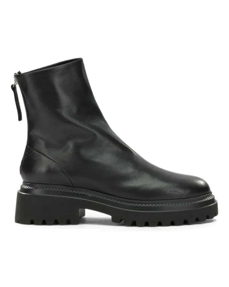 HALMANERA Lederstiefel mit dicker Sohle - Schwarz Schwarz