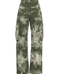 MSGM Cargohose mit Batikmuster Grün