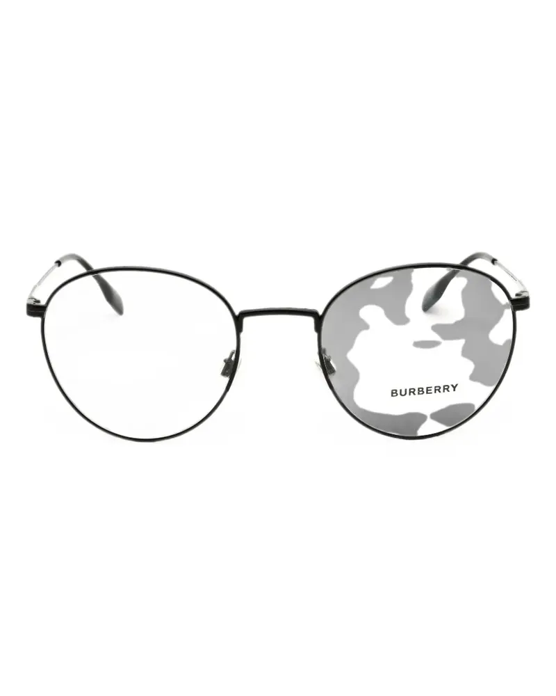 Burberry Brille mit rundem Gestell - Schwarz Schwarz