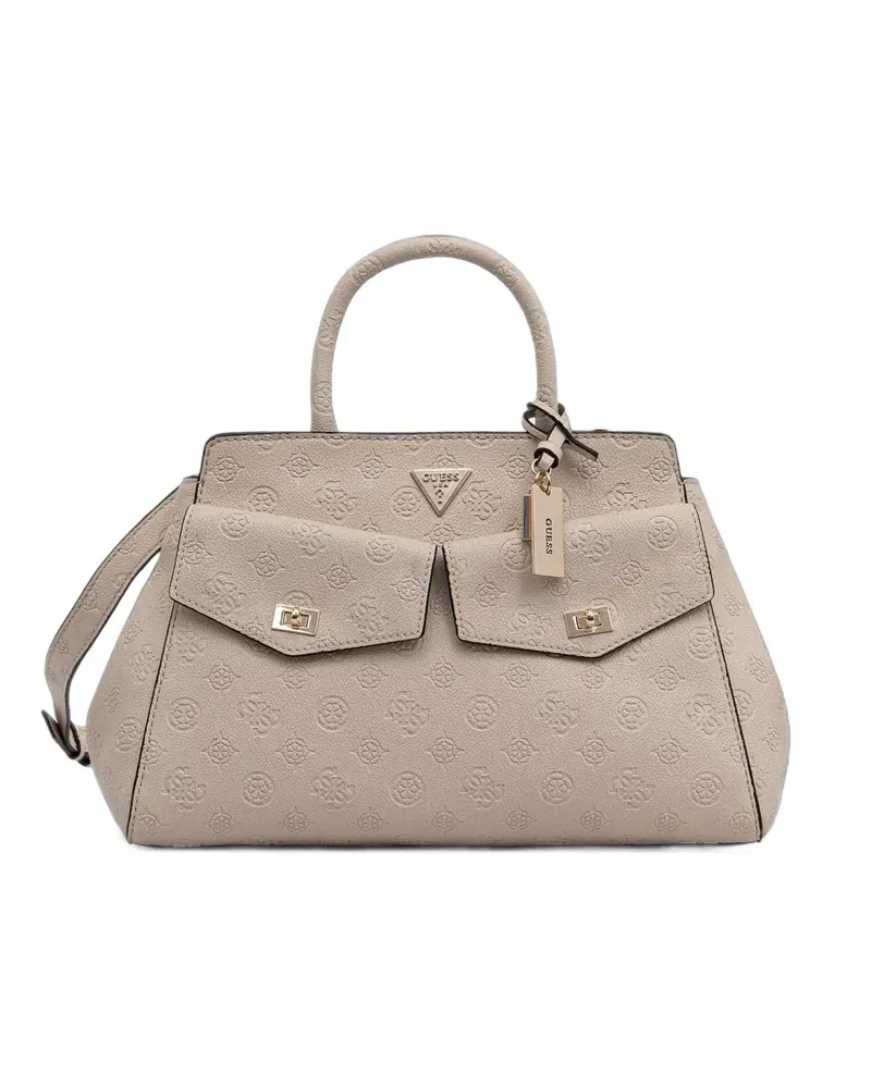 Guess Blake logo-embossed tote bag - Nude Nude