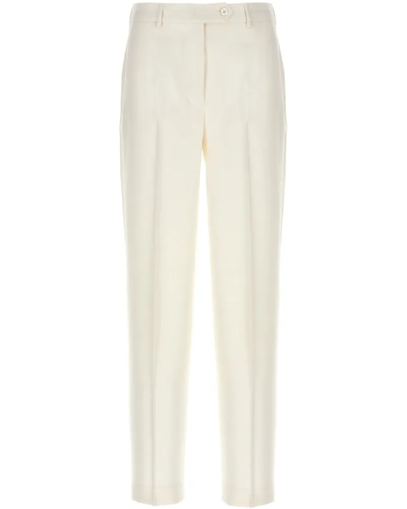 Kiton Hose mit Tapered-Bein - Weiß Weiß