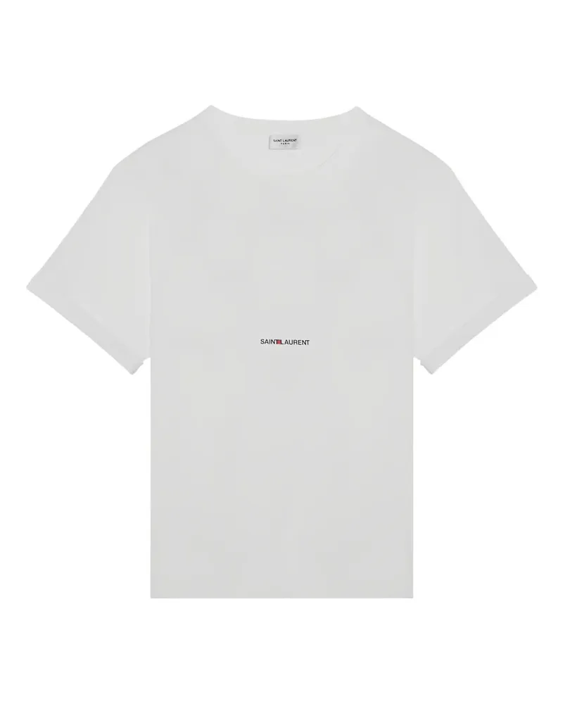 Saint Laurent T-Shirt mit rundem Ausschnitt - Weiß Weiß