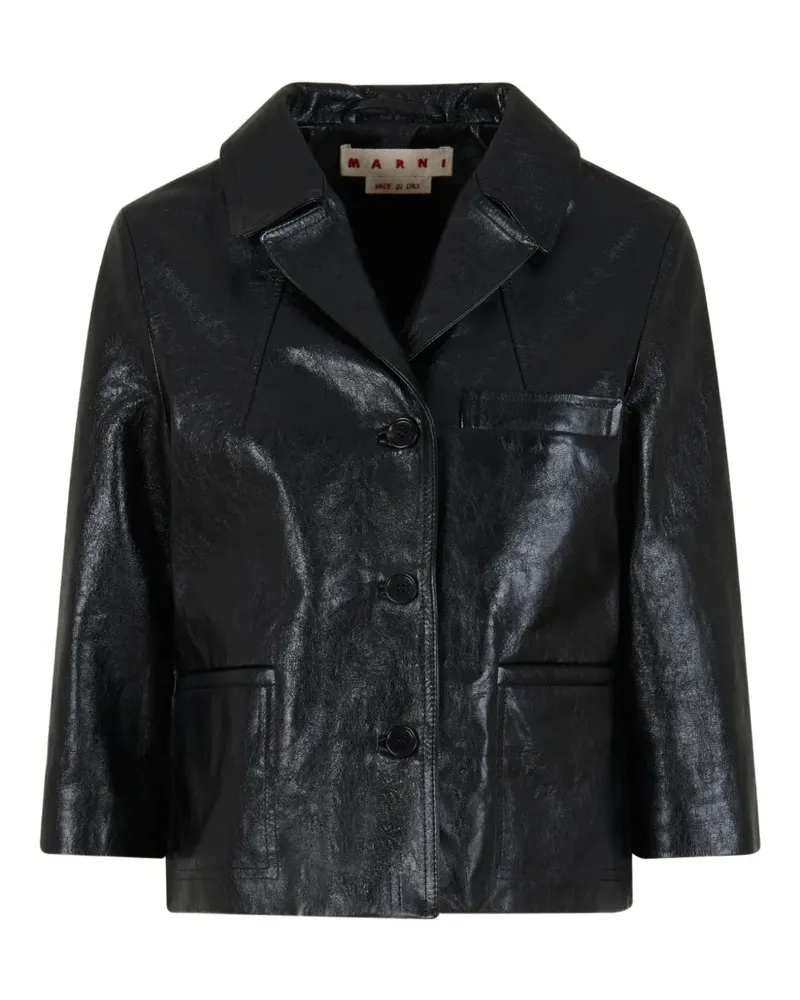Marni Geknöpfte Cropped-Jacke - Schwarz Schwarz