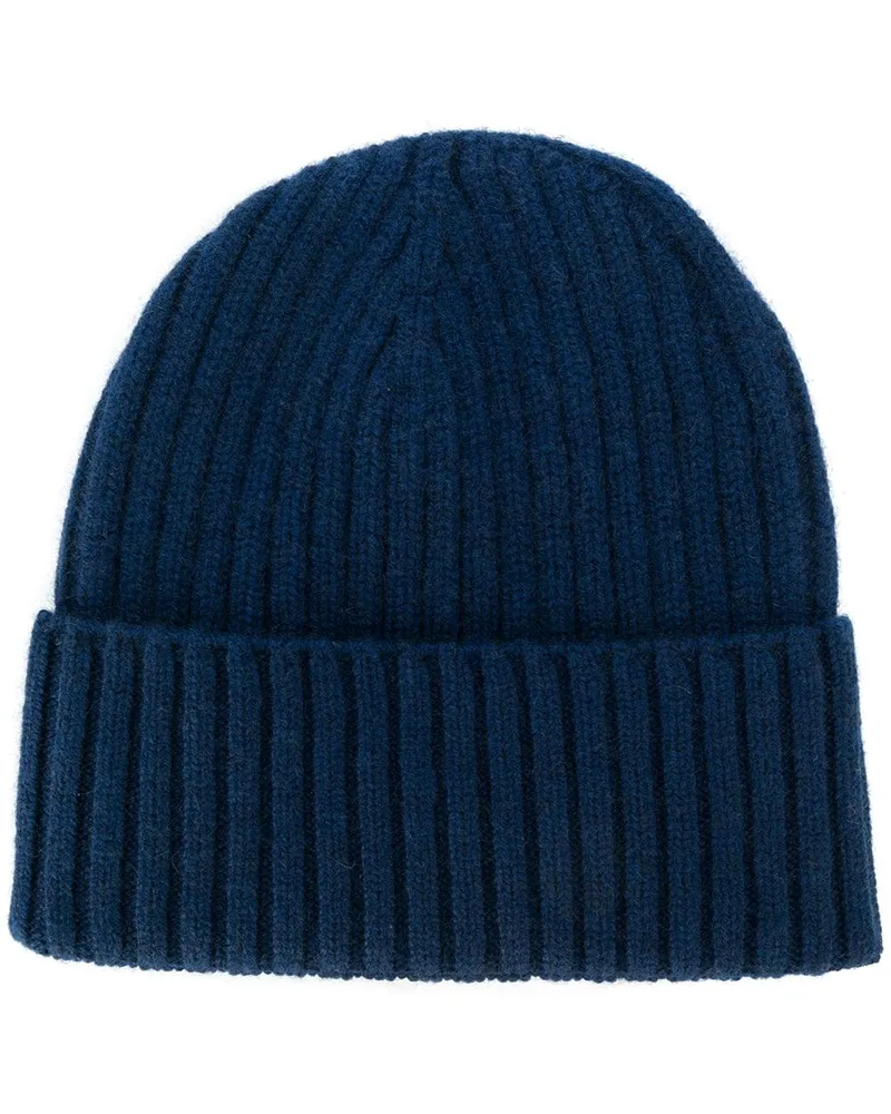 Dell'oglio Gerippte Beanie - Blau Blau