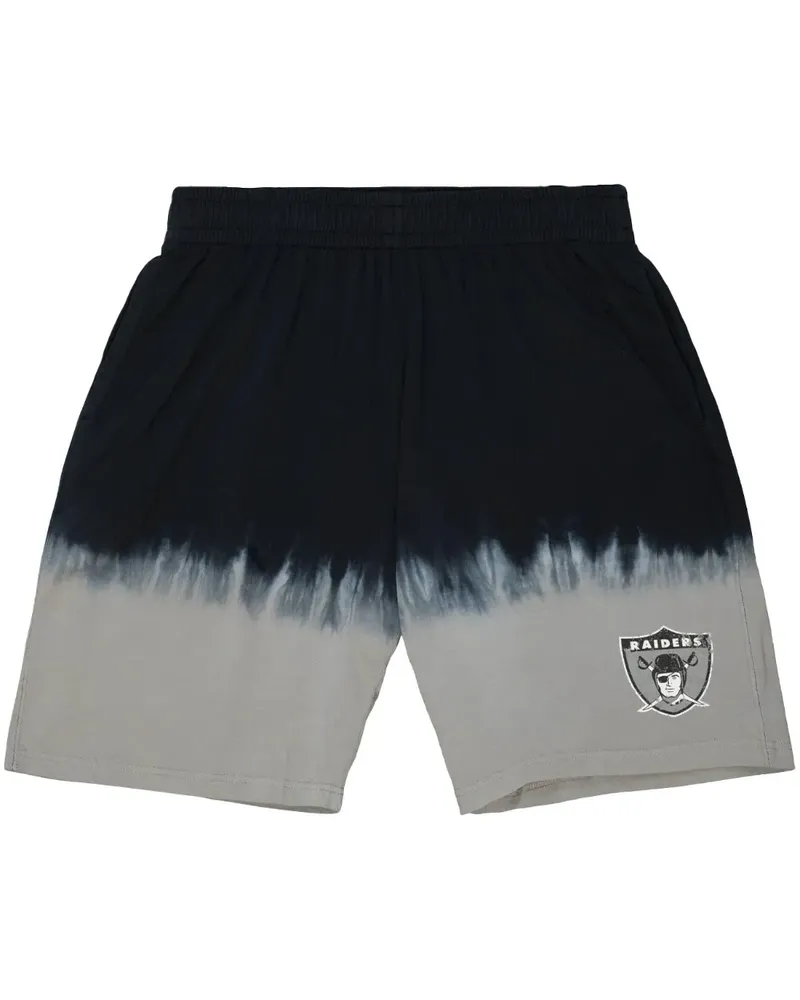 Mitchell & Ness NFL Oakland Raiders Shorts mit Batikmuster - Schwarz Schwarz